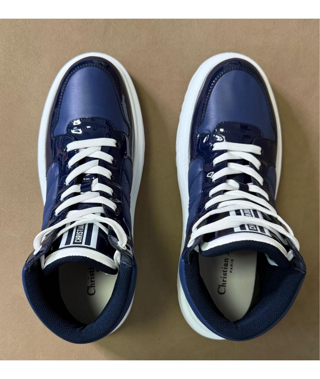 CHRISTIAN DIOR Темно-синие текстильные кроссовки, фото 3