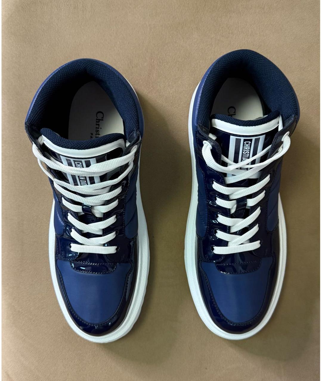 CHRISTIAN DIOR Темно-синие текстильные кроссовки, фото 2