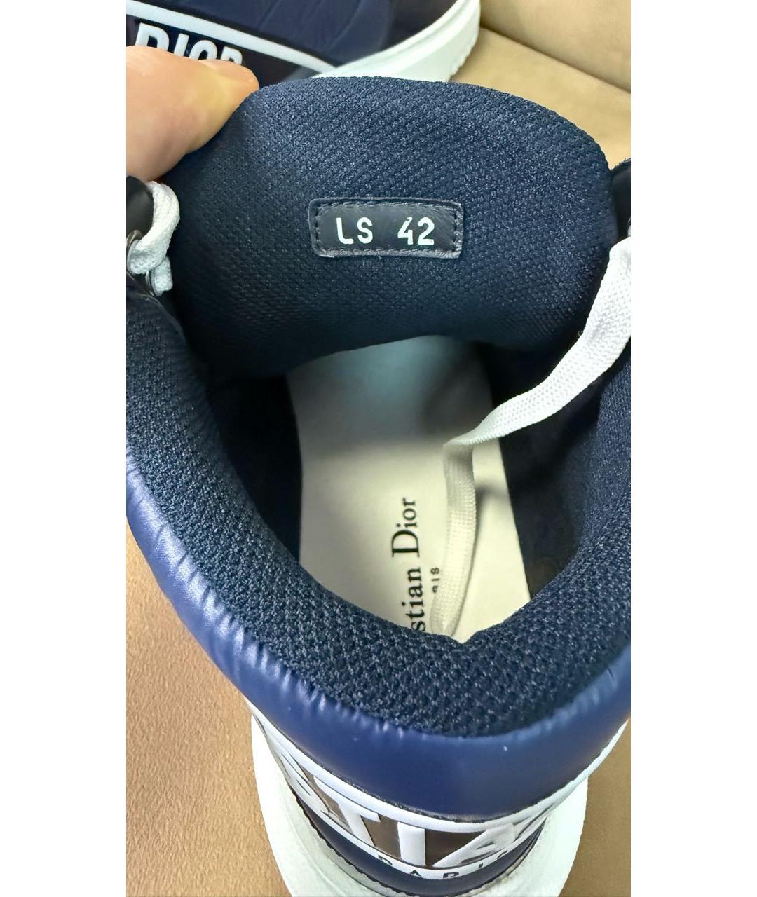 CHRISTIAN DIOR Темно-синие текстильные кроссовки, фото 7