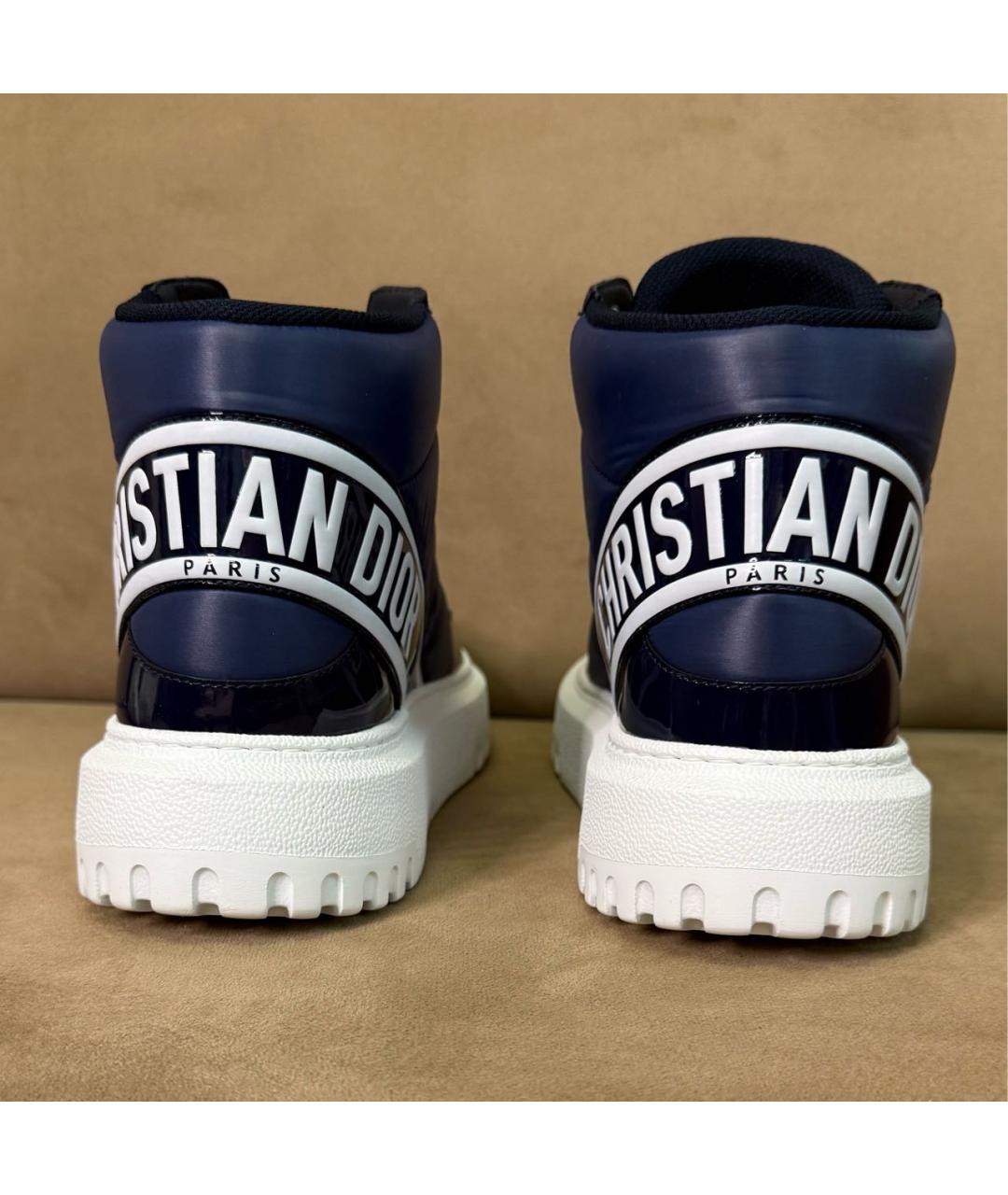 CHRISTIAN DIOR Темно-синие текстильные кроссовки, фото 4