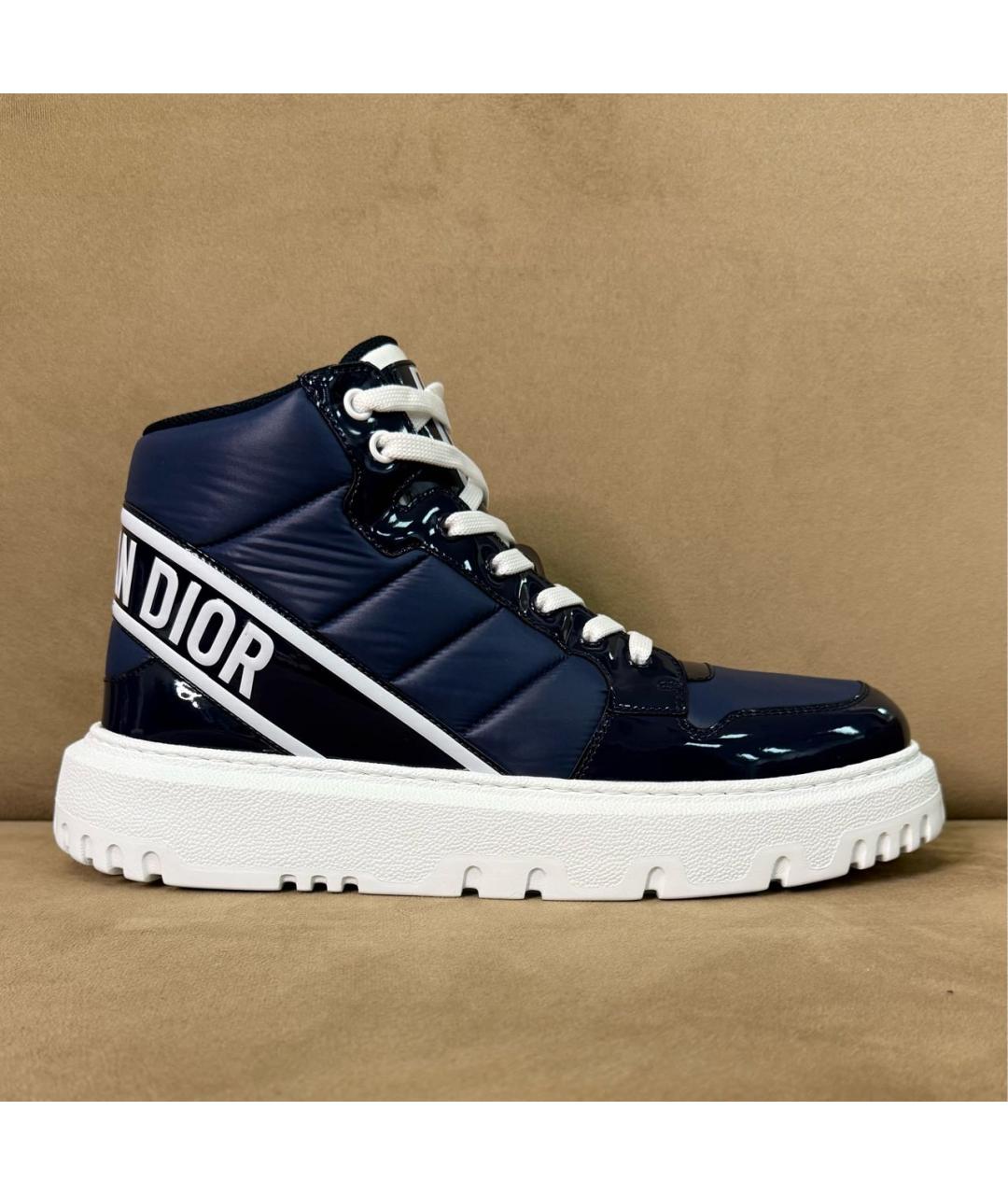 CHRISTIAN DIOR Темно-синие текстильные кроссовки, фото 9