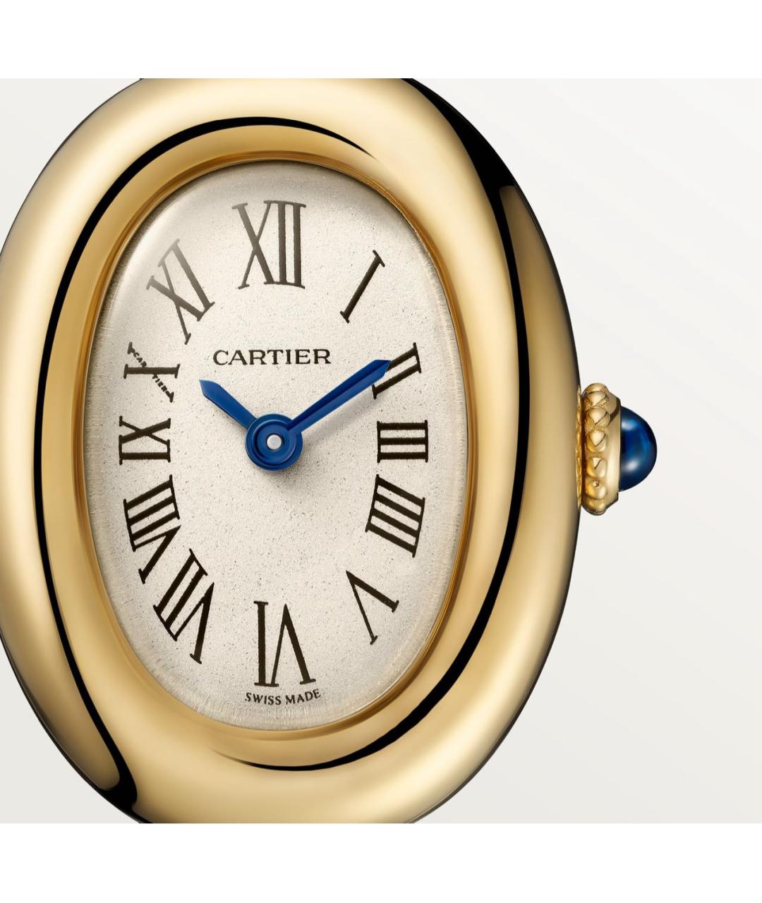 CARTIER Черные часы из желтого золота, фото 2