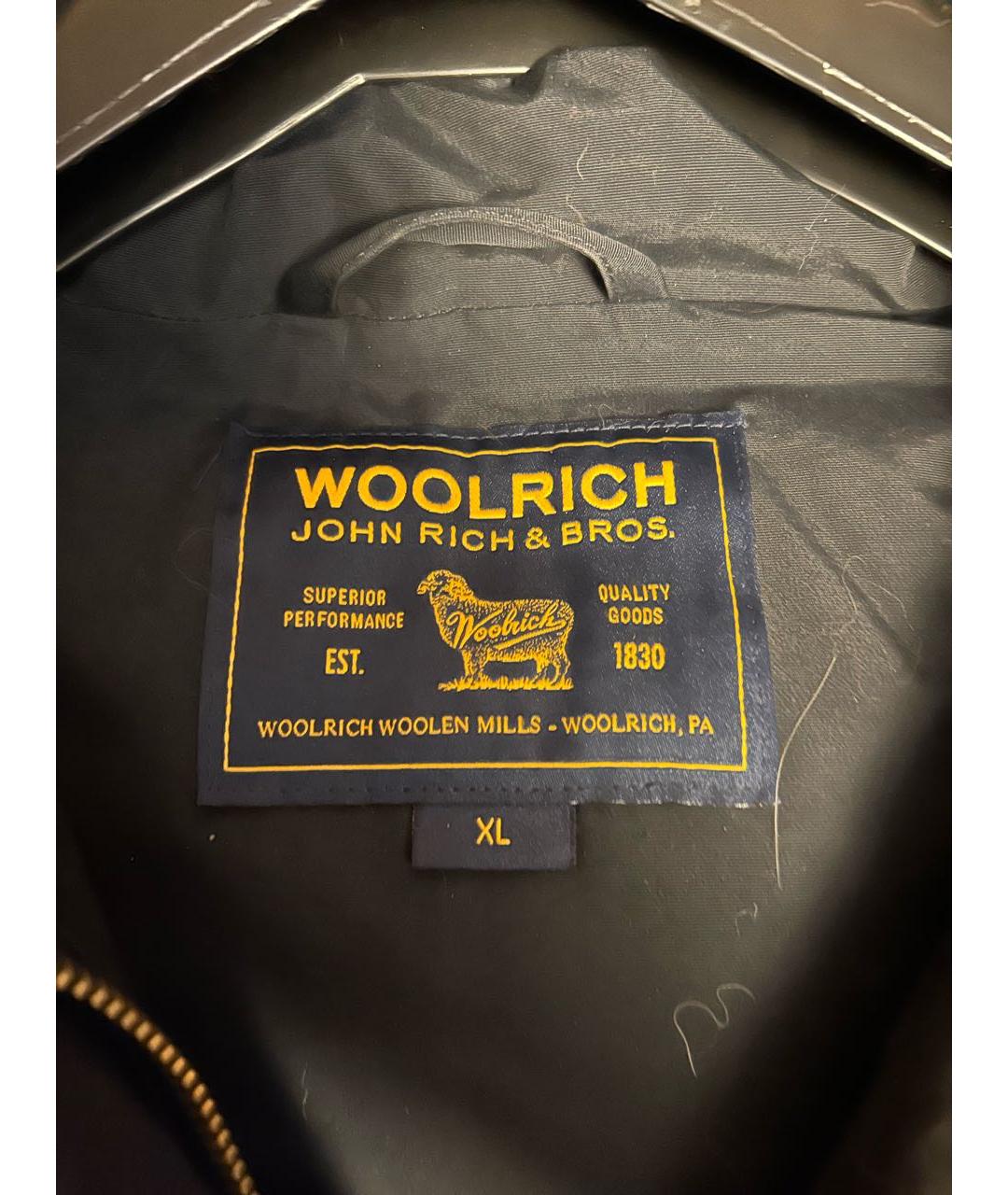 WOOLRICH Темно-синяя полиэстеровая парка, фото 4