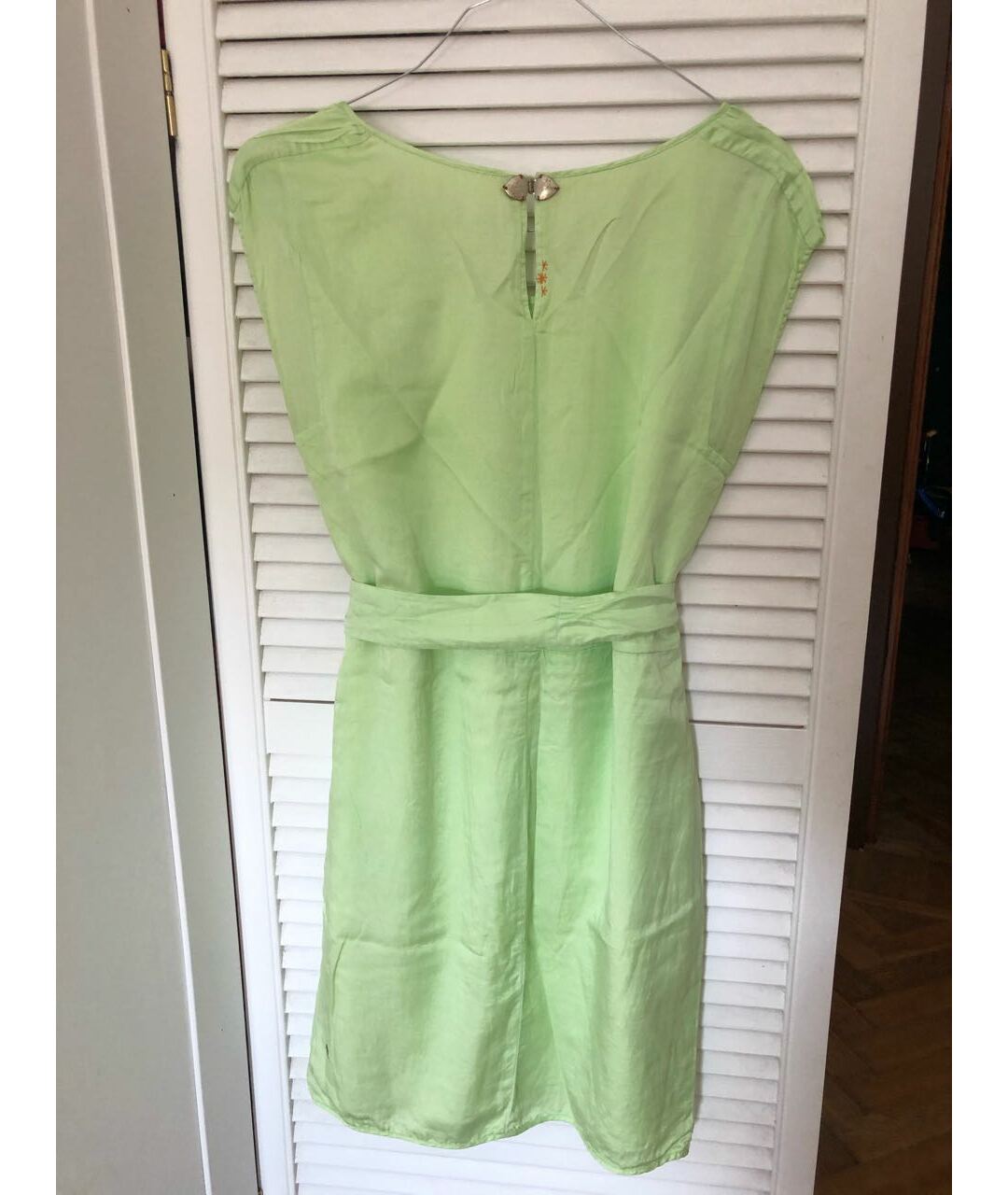 HUGO BOSS Зеленые шелковое повседневное платье, фото 2