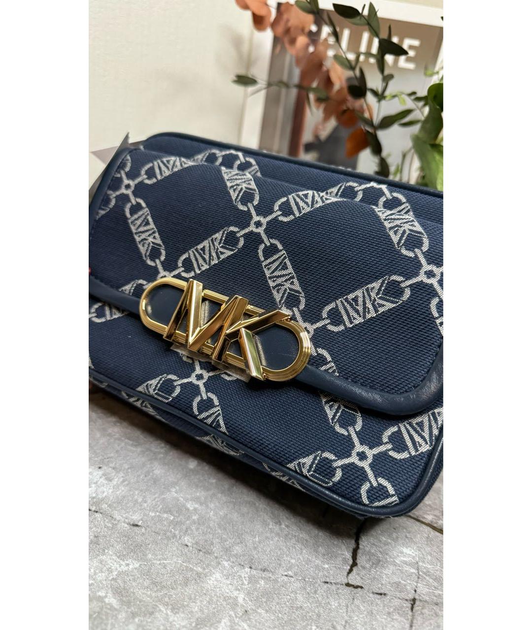 MICHAEL KORS Синяя жаккардовая сумка через плечо, фото 5