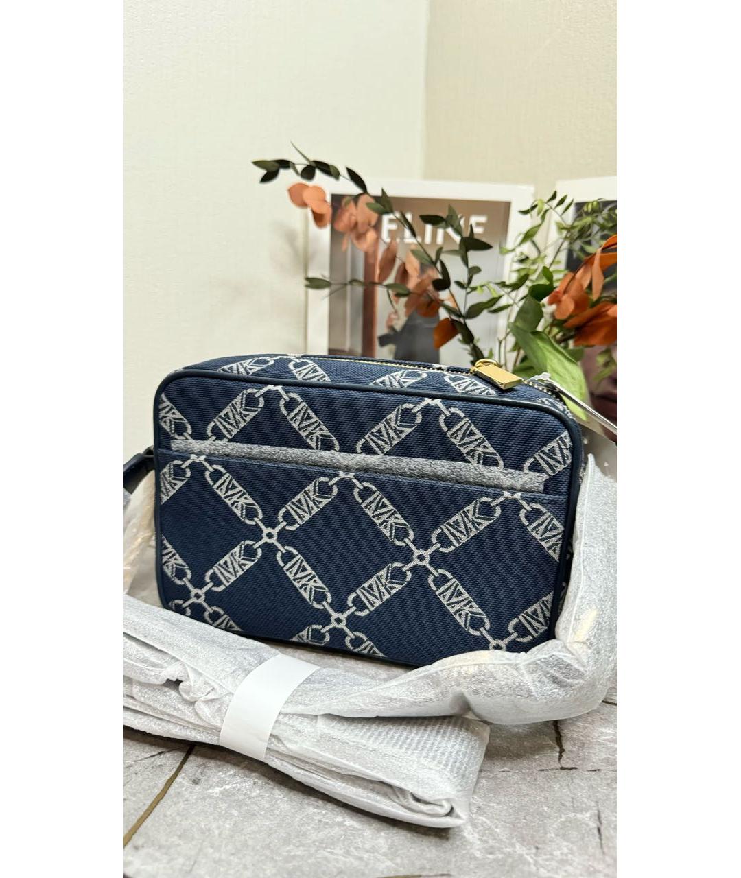 MICHAEL KORS Синяя жаккардовая сумка через плечо, фото 7