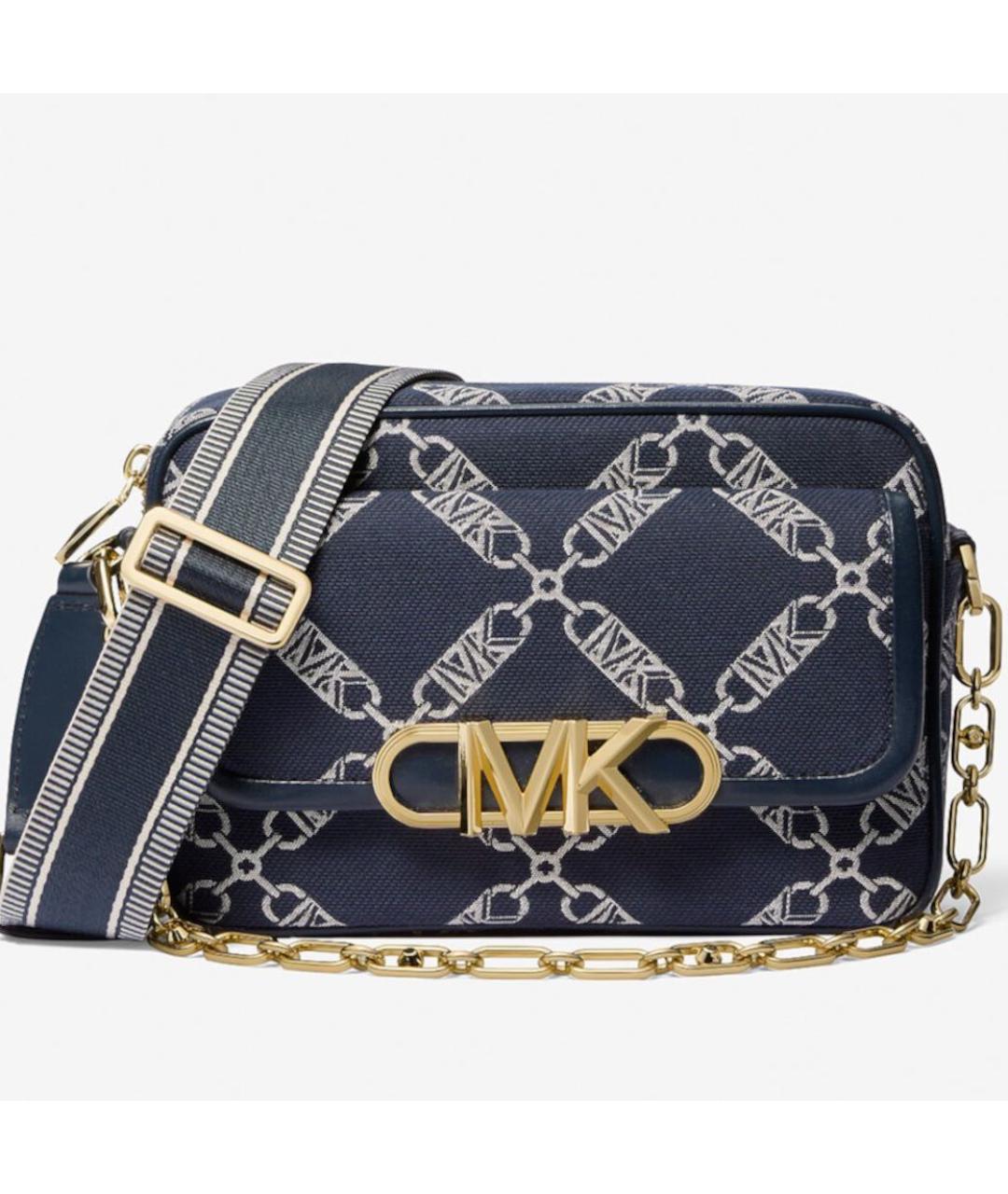 MICHAEL KORS Синяя жаккардовая сумка через плечо, фото 9