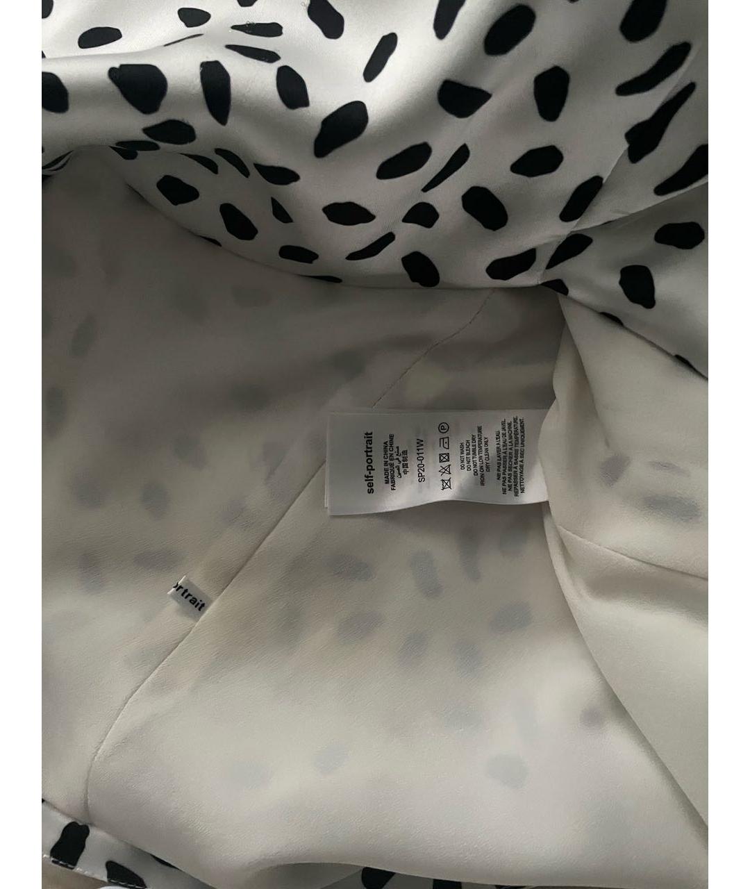 SELF-PORTRAIT Белое полиэстеровое коктейльное платье, фото 4