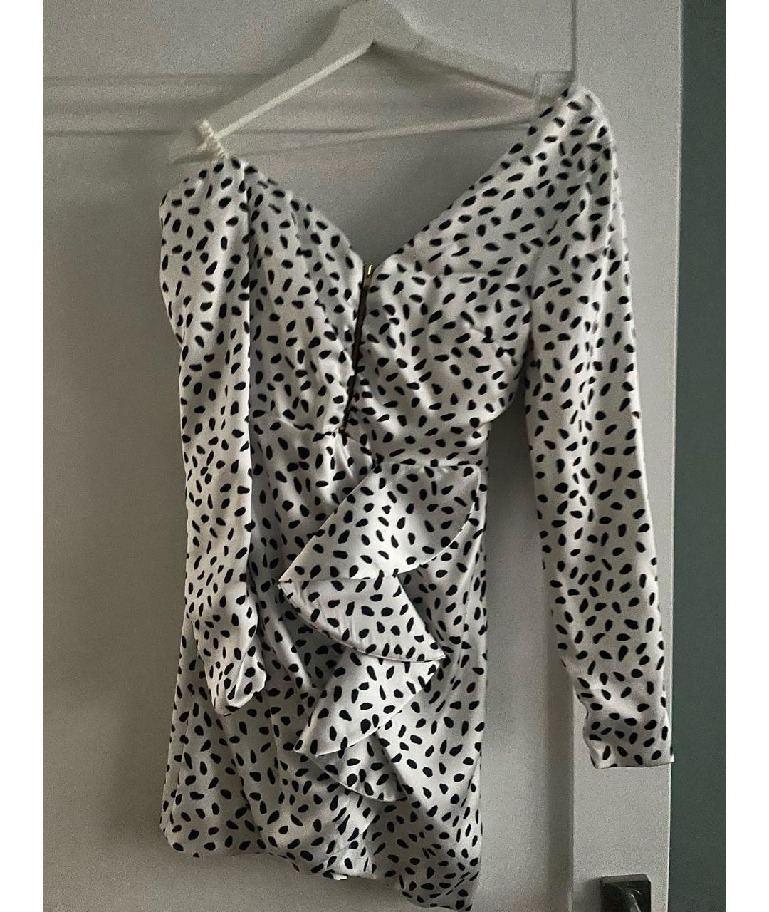 SELF-PORTRAIT Белое полиэстеровое коктейльное платье, фото 9