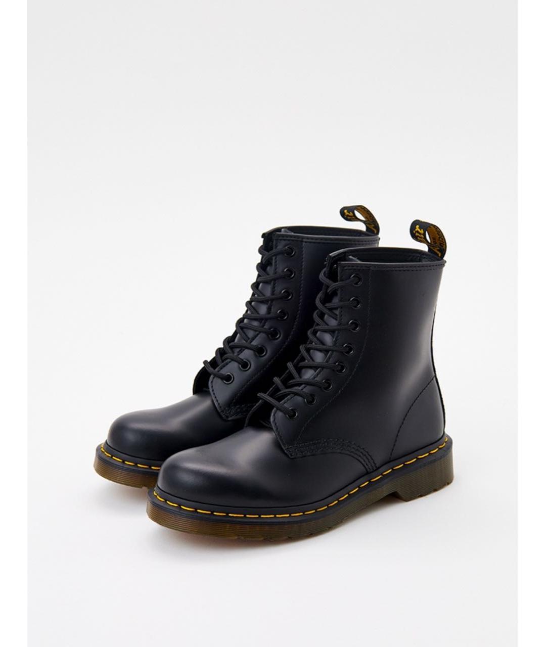 DR. MARTENS Черные кожаные ботинки, фото 6