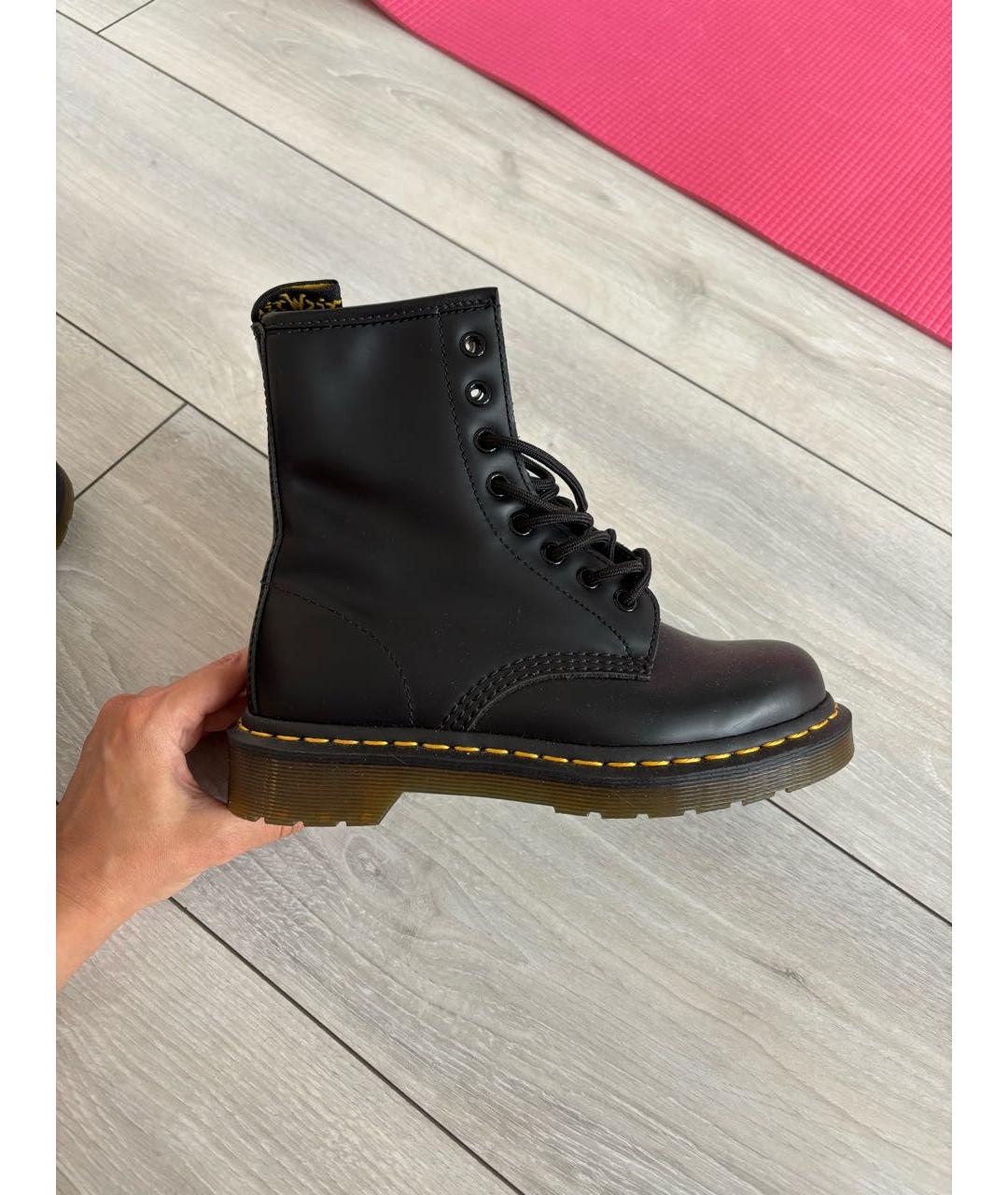 DR. MARTENS Черные кожаные ботинки, фото 2