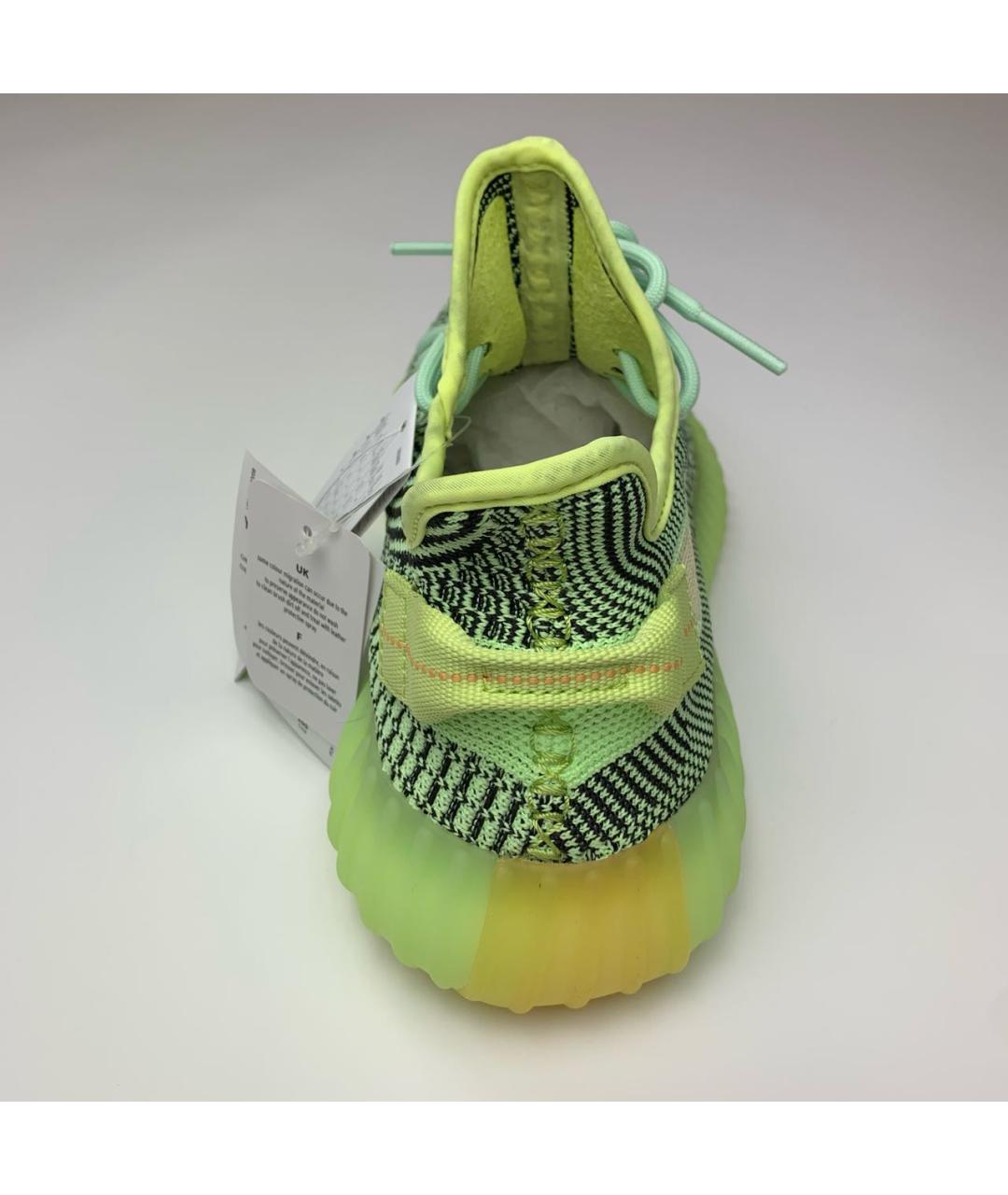 ADIDAS YEEZY Салатовые текстильные низкие кроссовки / кеды, фото 5