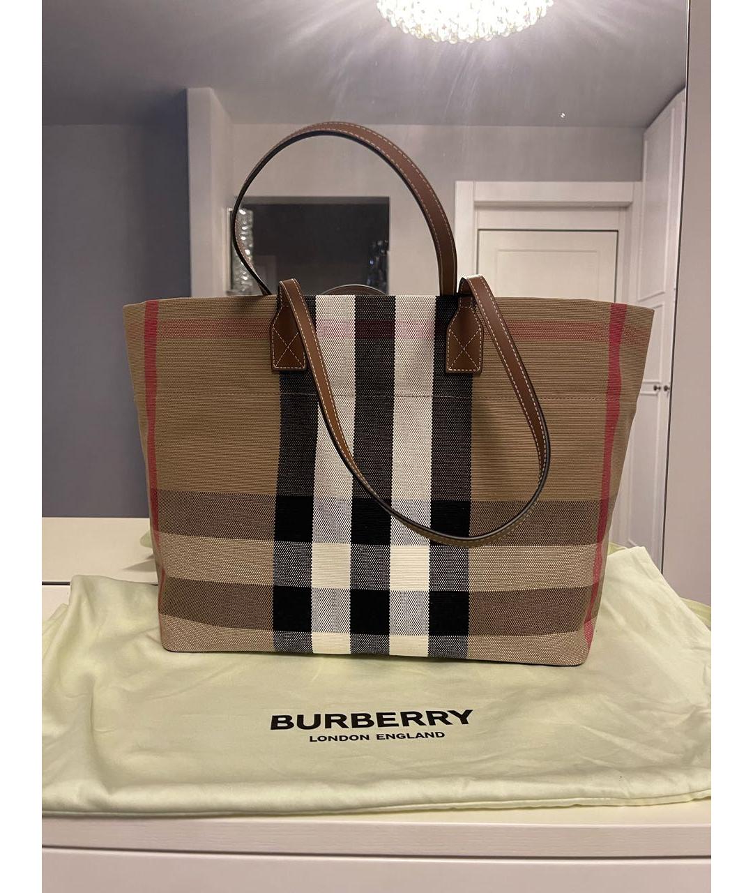 BURBERRY Мульти хлопковая сумка тоут, фото 7