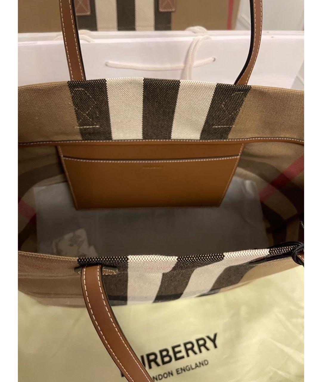 BURBERRY Мульти хлопковая сумка тоут, фото 4