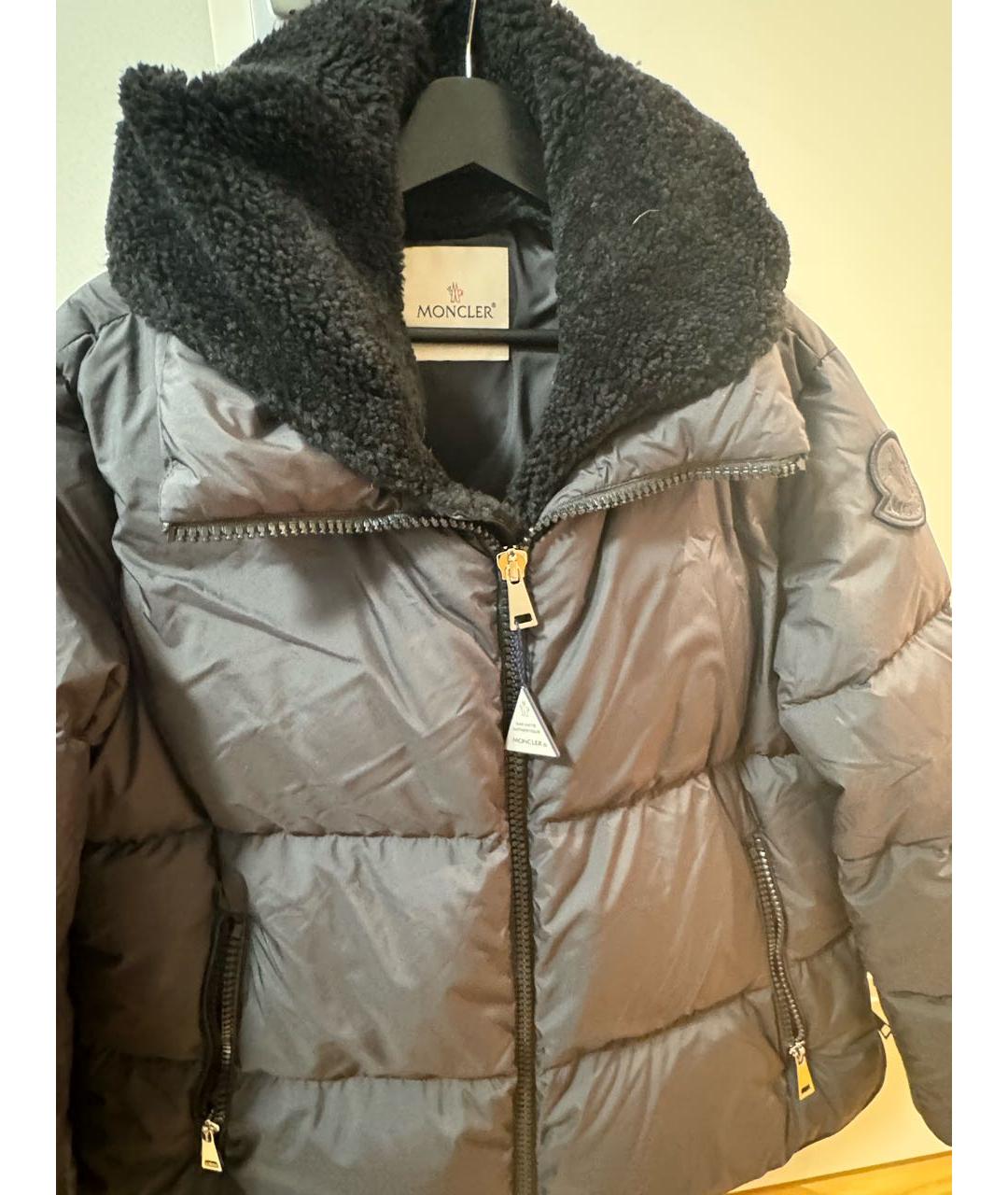 MONCLER Черный пуховик, фото 3