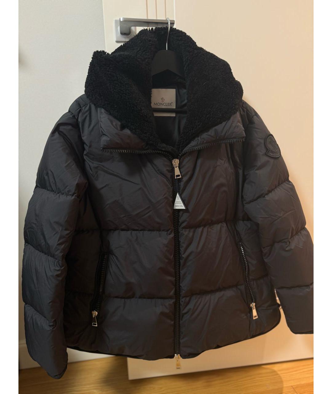 MONCLER Черный пуховик, фото 5