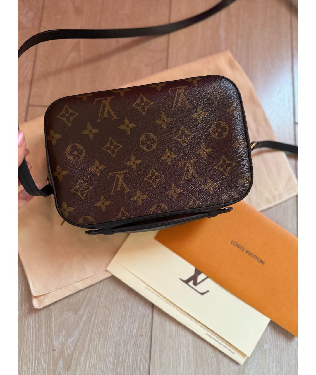 LOUIS VUITTON Коричневая кожаная сумка через плечо, фото 4