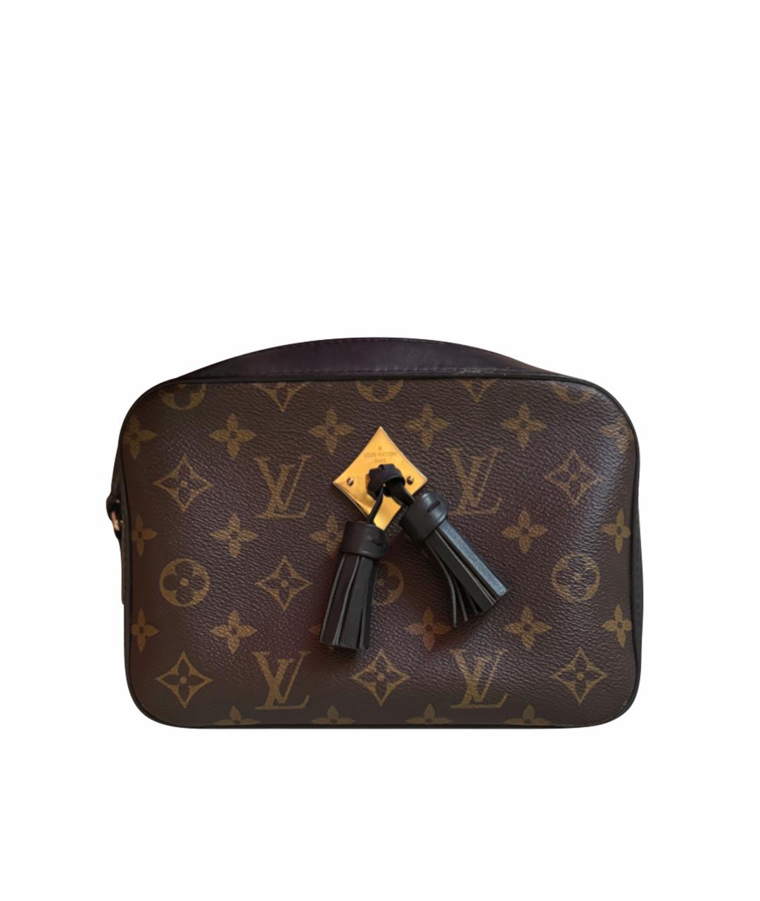 LOUIS VUITTON Коричневая кожаная сумка через плечо, фото 1