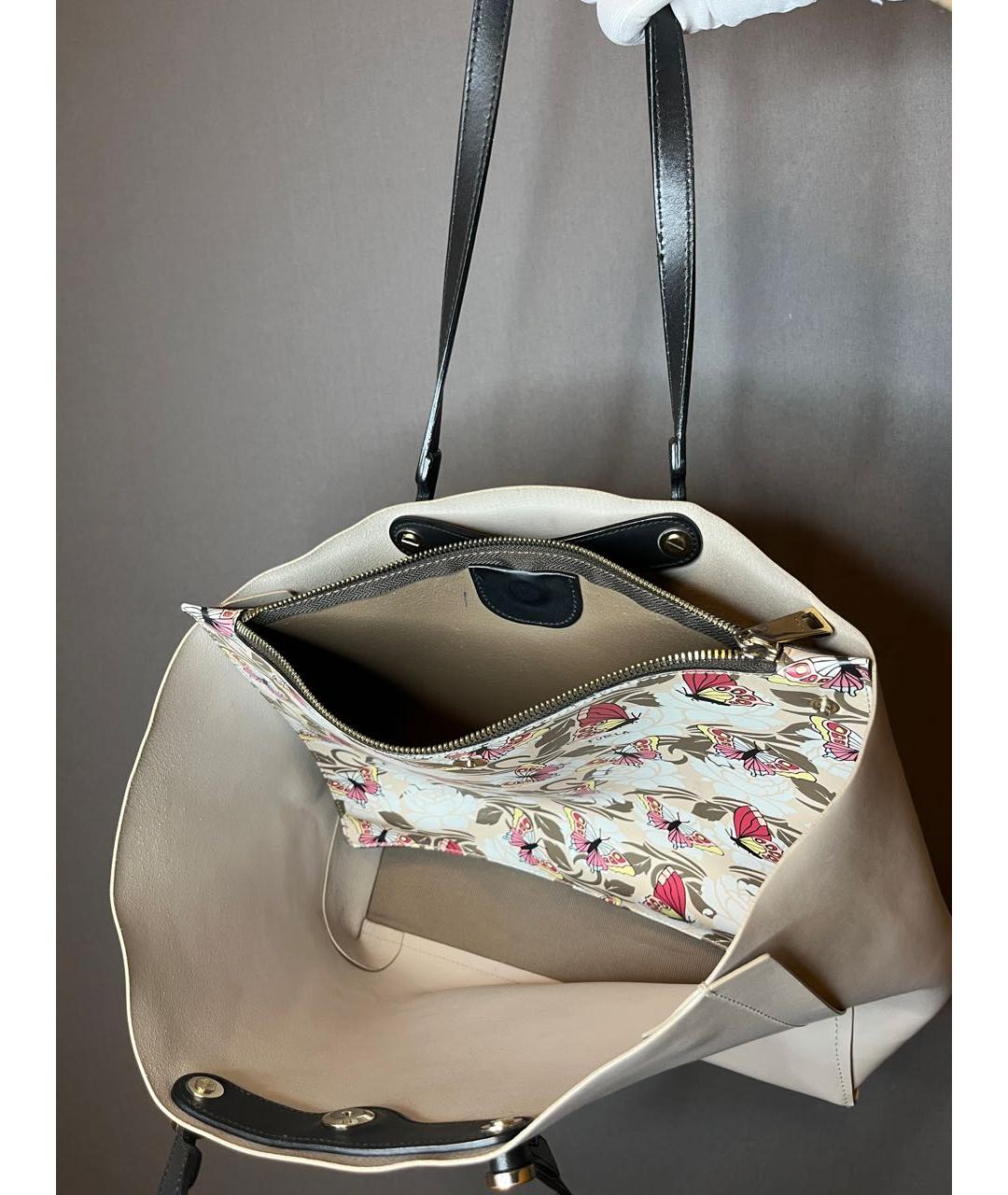 FURLA Бежевая кожаная сумка тоут, фото 4