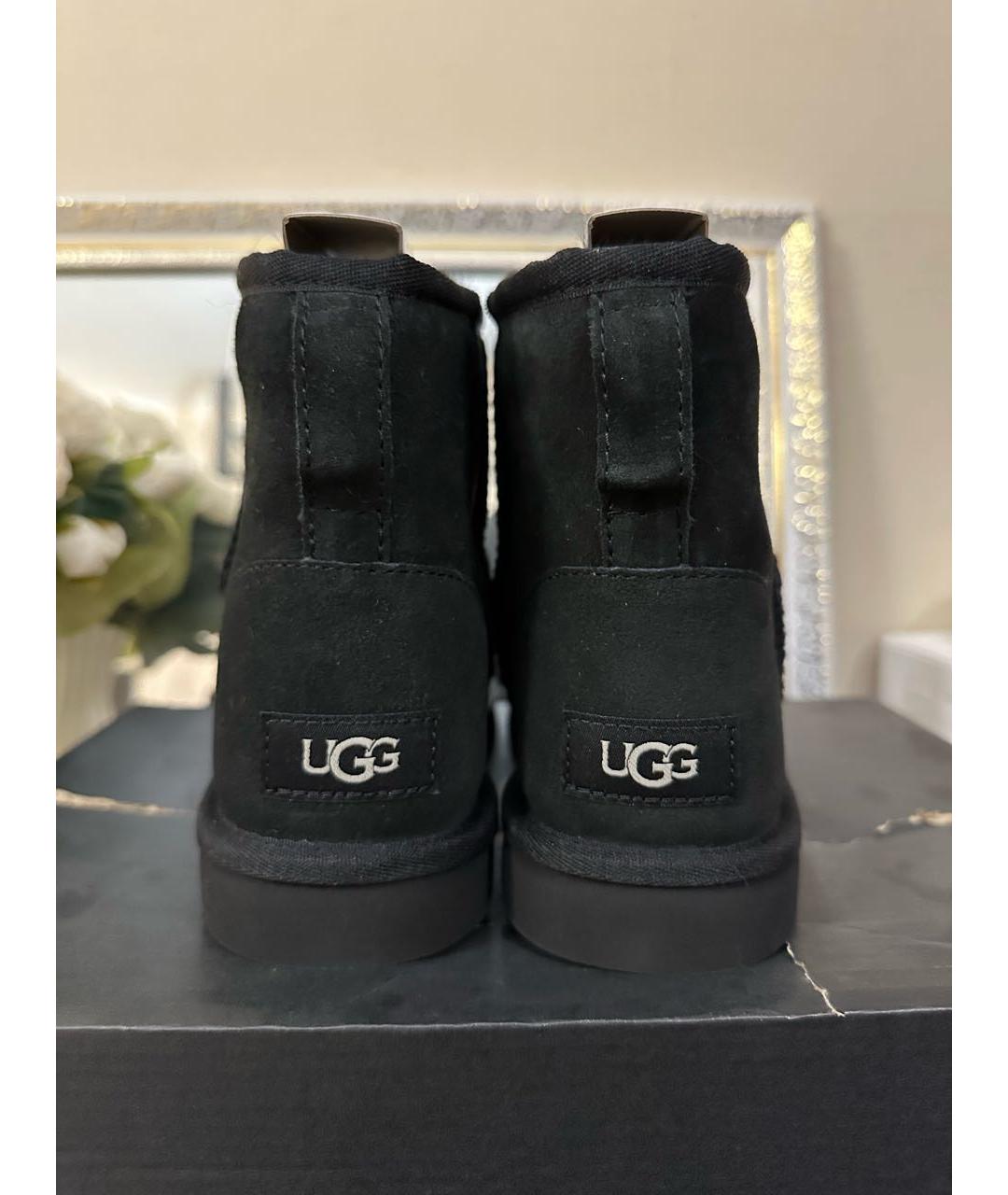 UGG AUSTRALIA Черные замшевые ботинки, фото 5