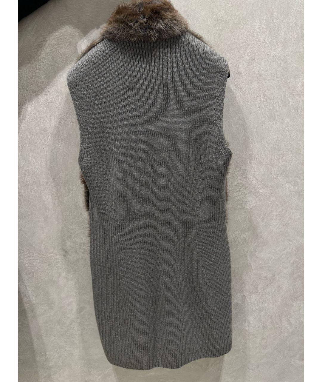 LORO PIANA Коричневая меховая шуба, фото 2