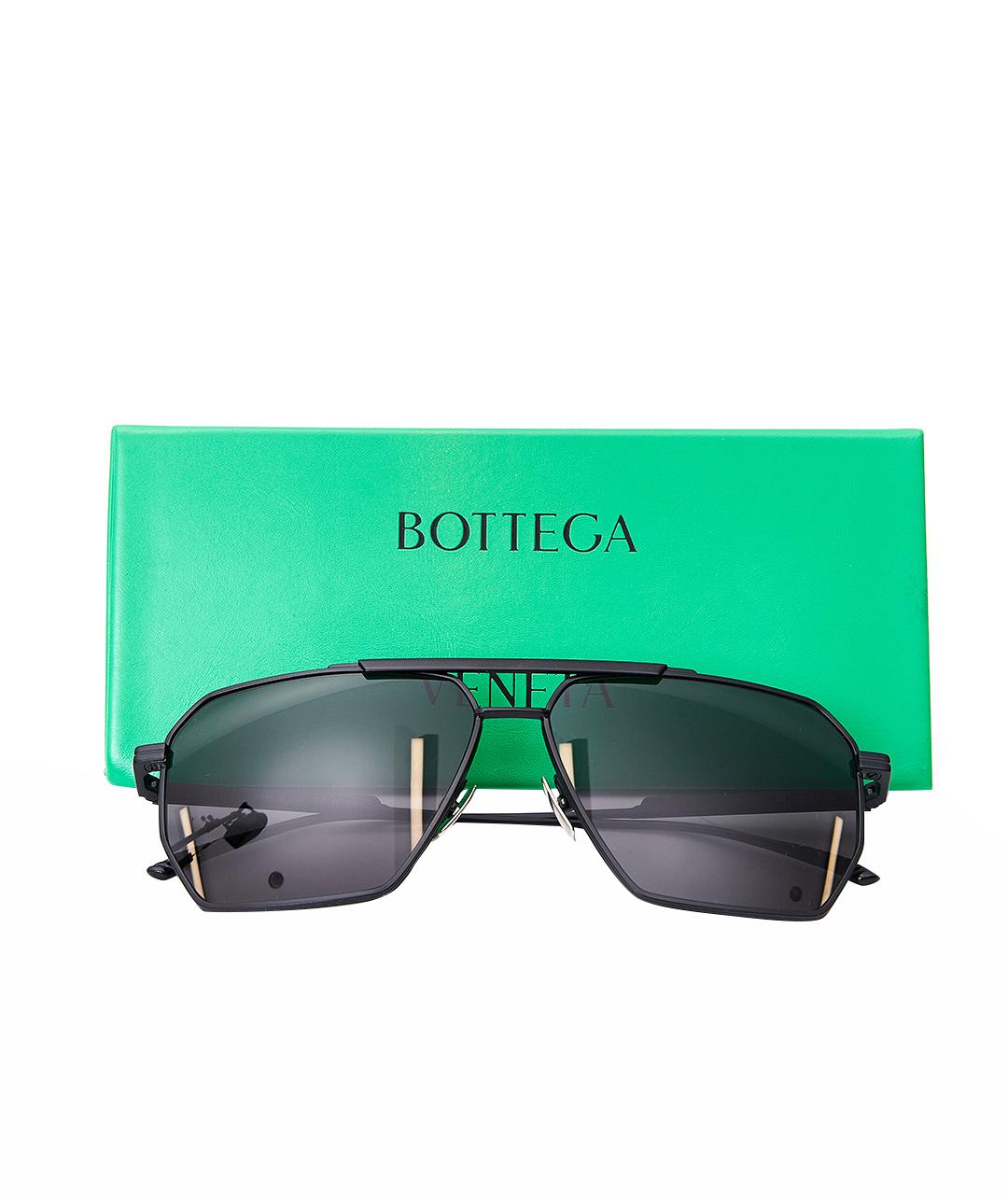 BOTTEGA VENETA Черные металлические солнцезащитные очки, фото 5