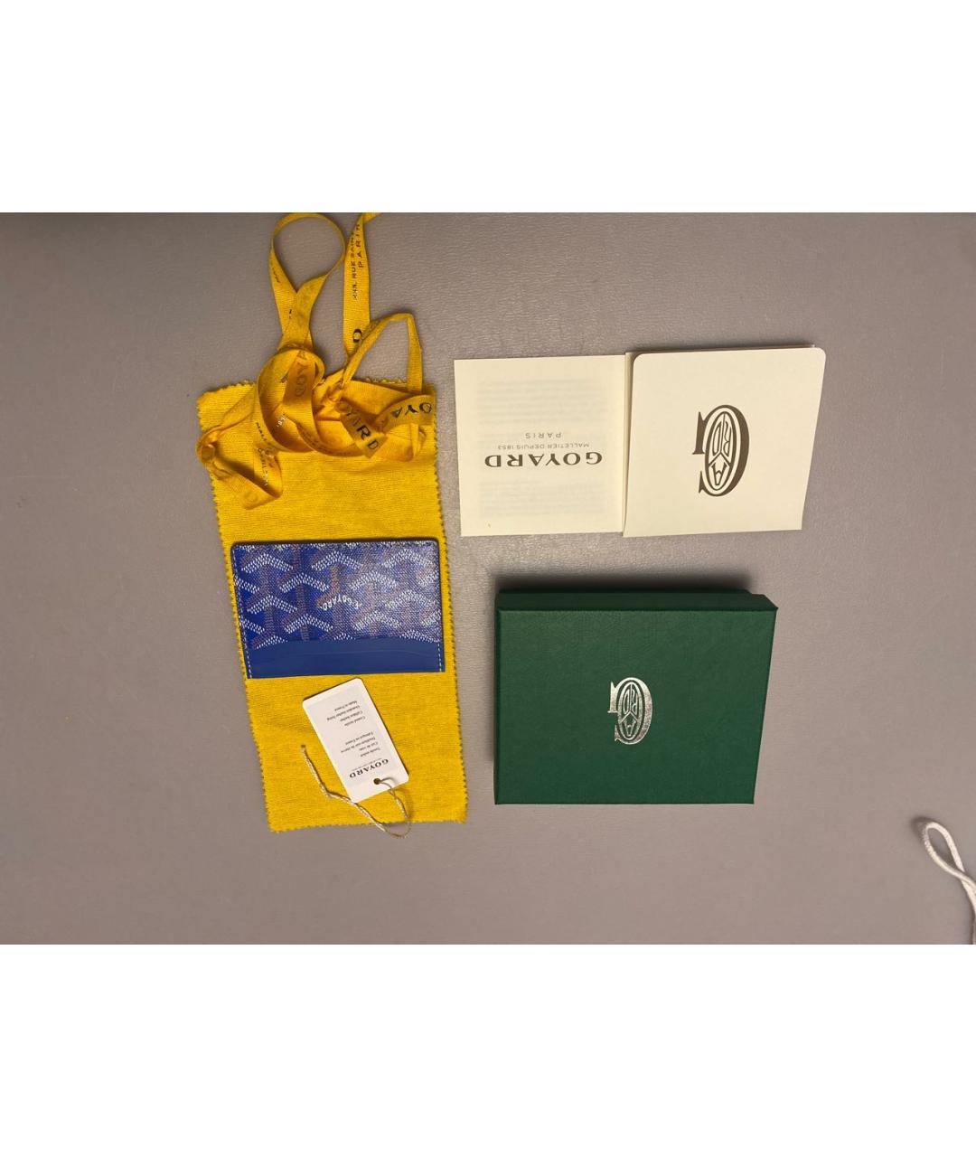 GOYARD Синий кожаный кардхолдер, фото 3