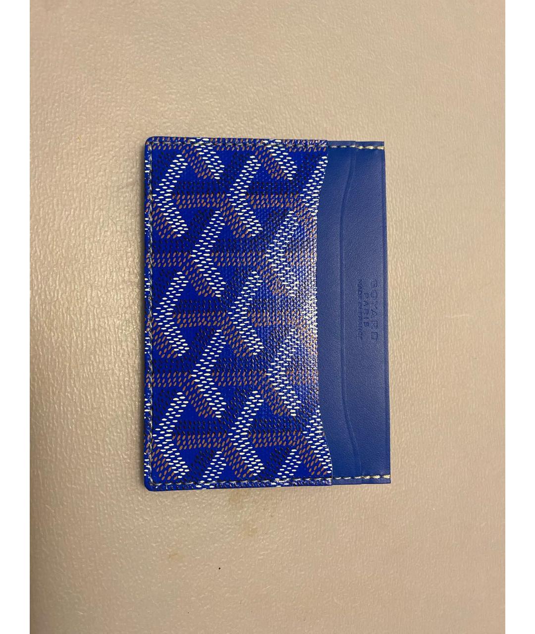 GOYARD Синий кожаный кардхолдер, фото 5