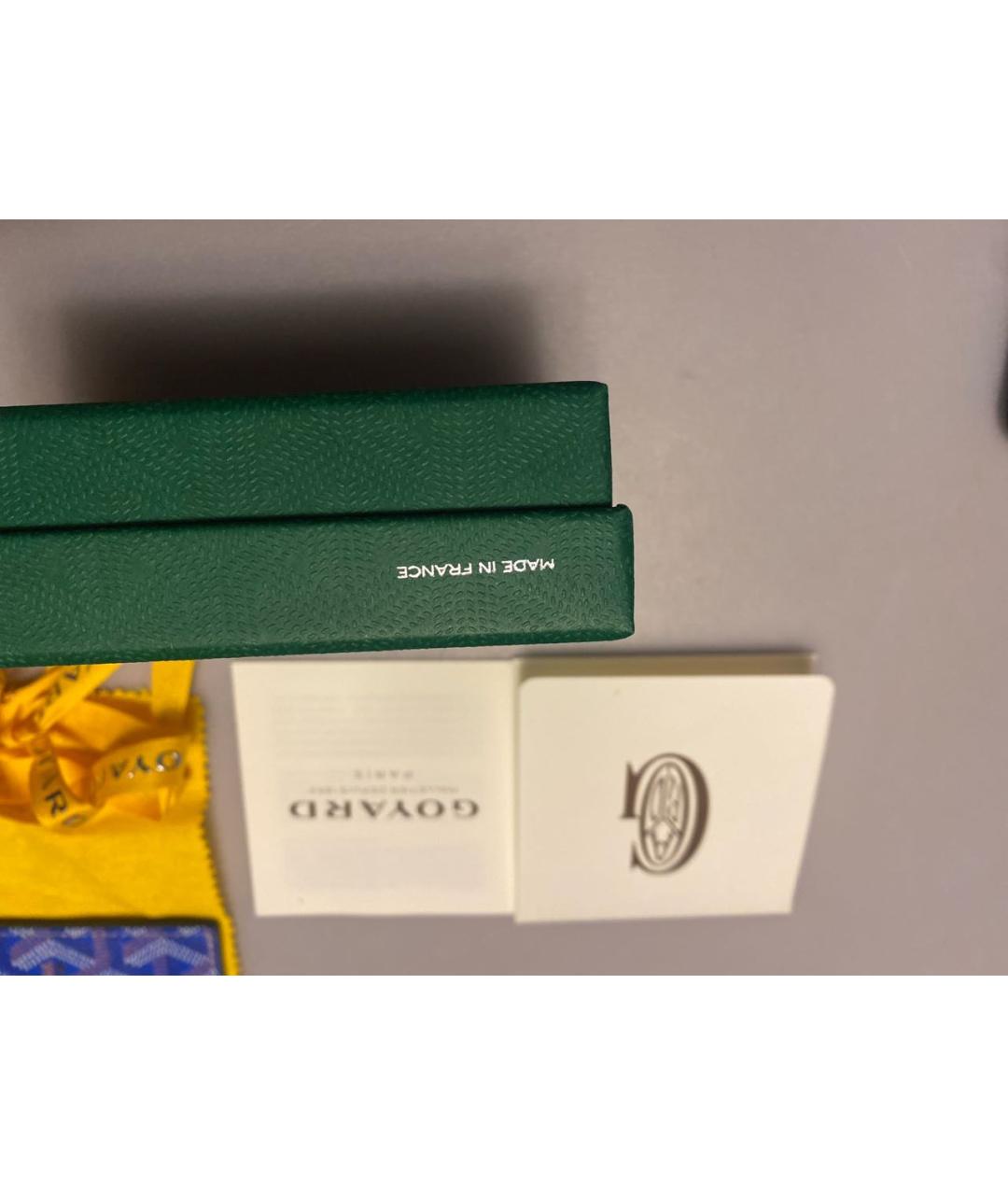 GOYARD Синий кожаный кардхолдер, фото 4