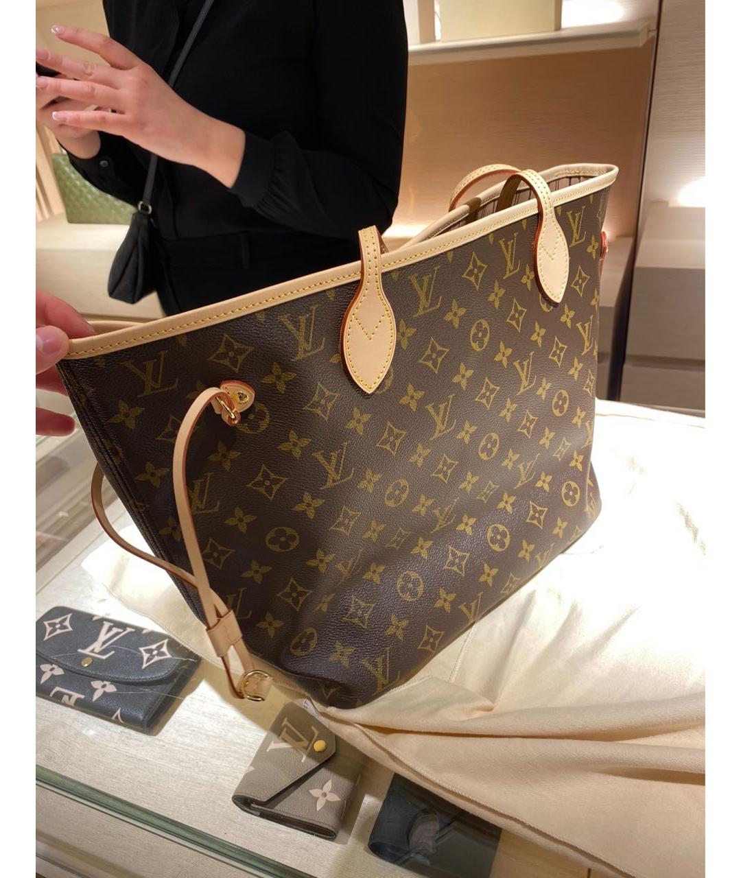 LOUIS VUITTON Коричневая сумка тоут, фото 4