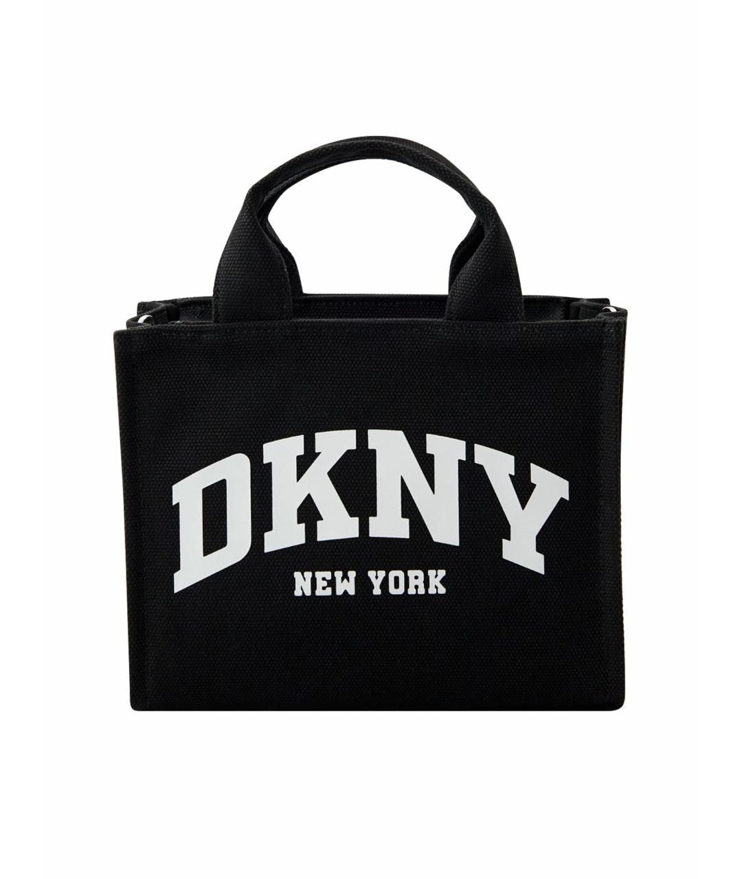 DKNY Черная хлопковая сумка тоут, фото 1