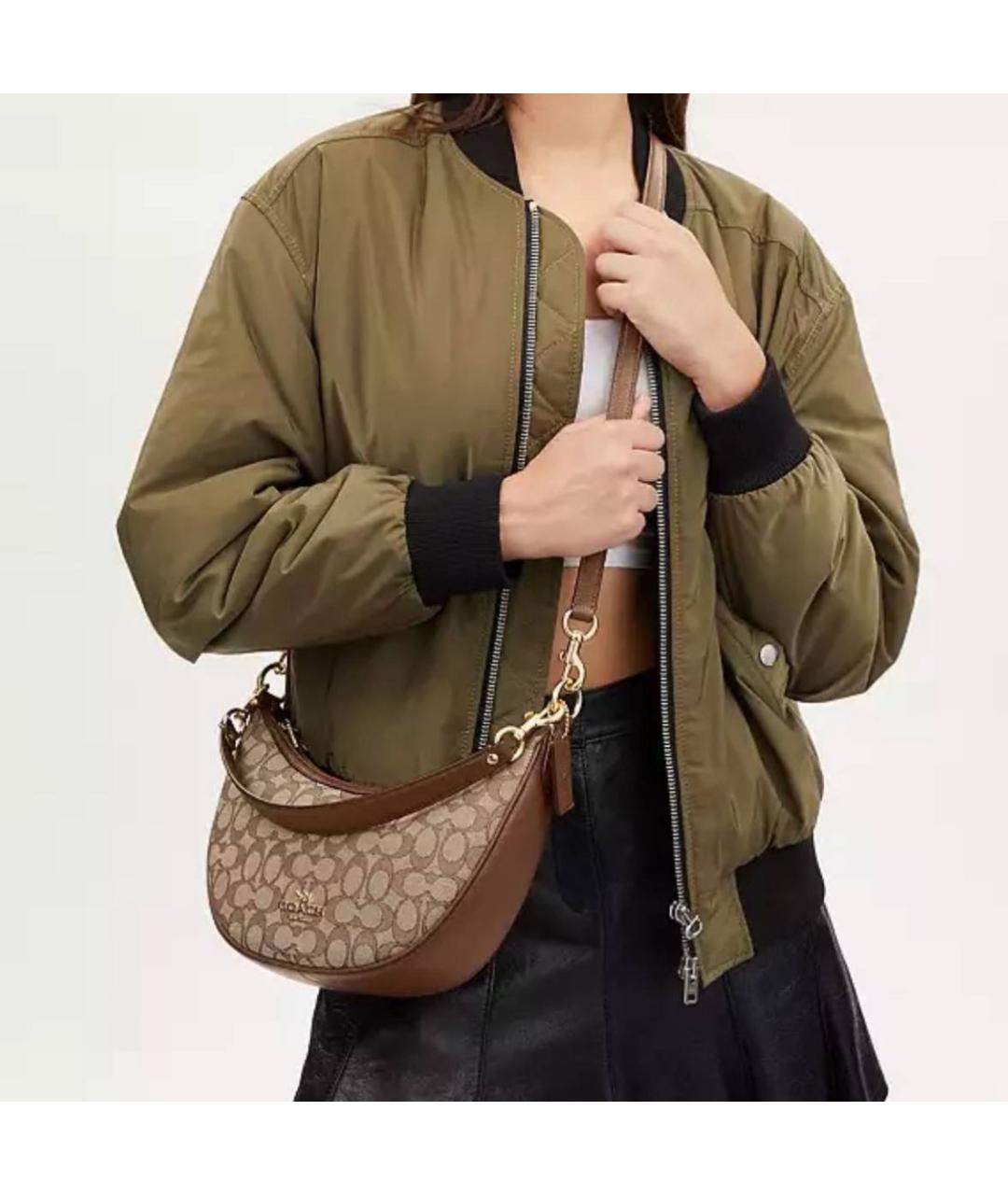 COACH Бежевая сумка через плечо, фото 4