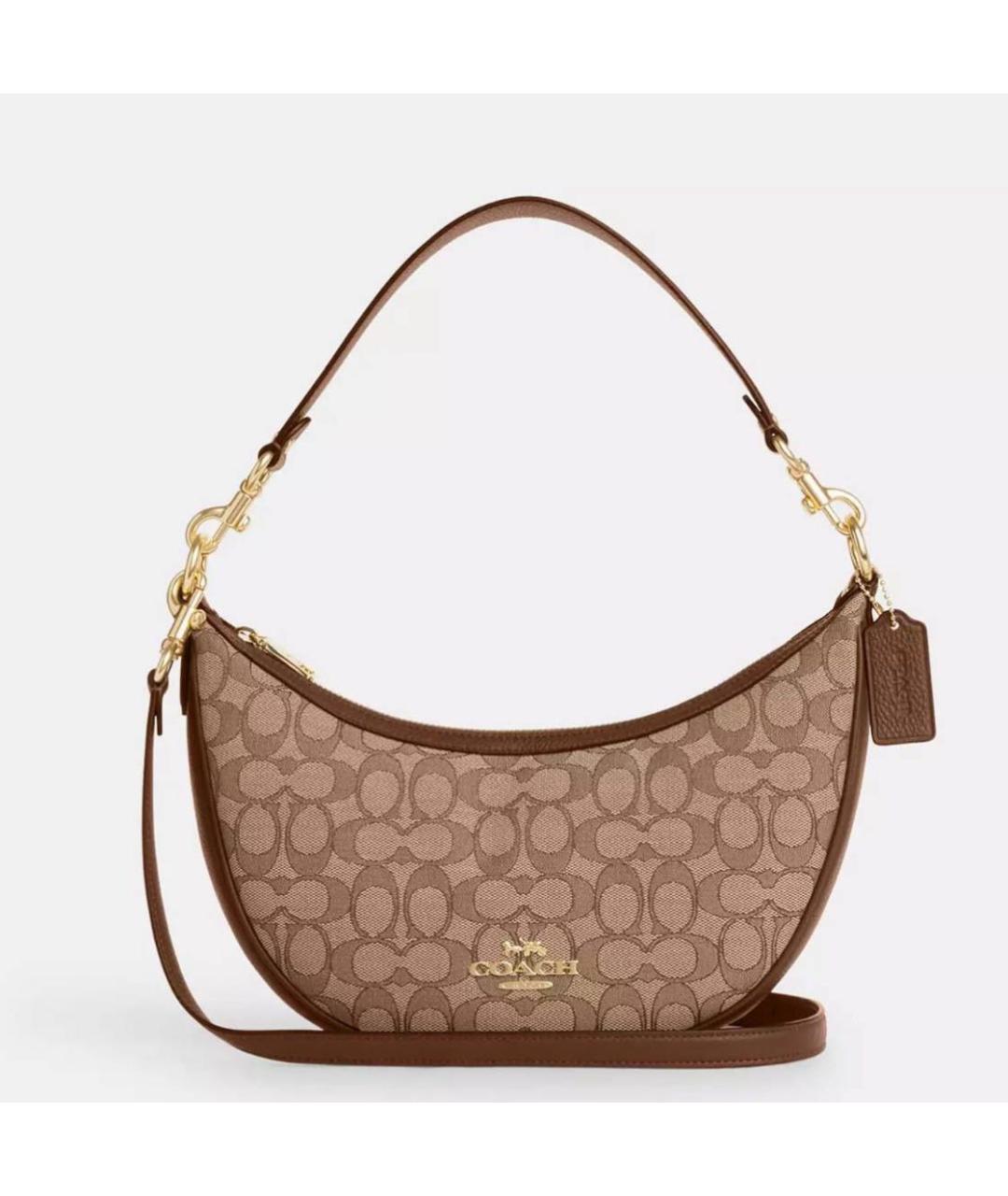 COACH Бежевая сумка через плечо, фото 5