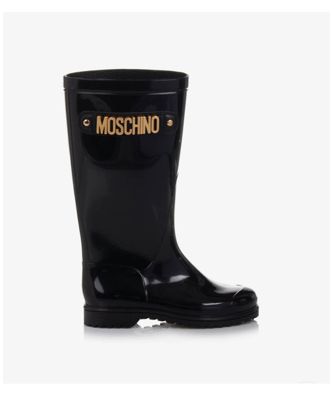 MOSCHINO Черные резиновые сапоги, фото 5