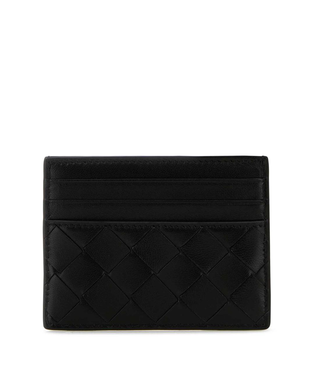BOTTEGA VENETA Черный кожаный кардхолдер, фото 3