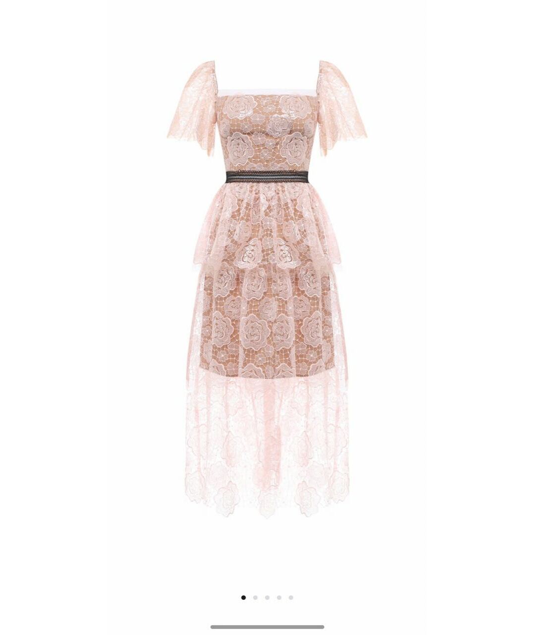 SELF-PORTRAIT Розовое полиамидовое коктейльное платье, фото 5