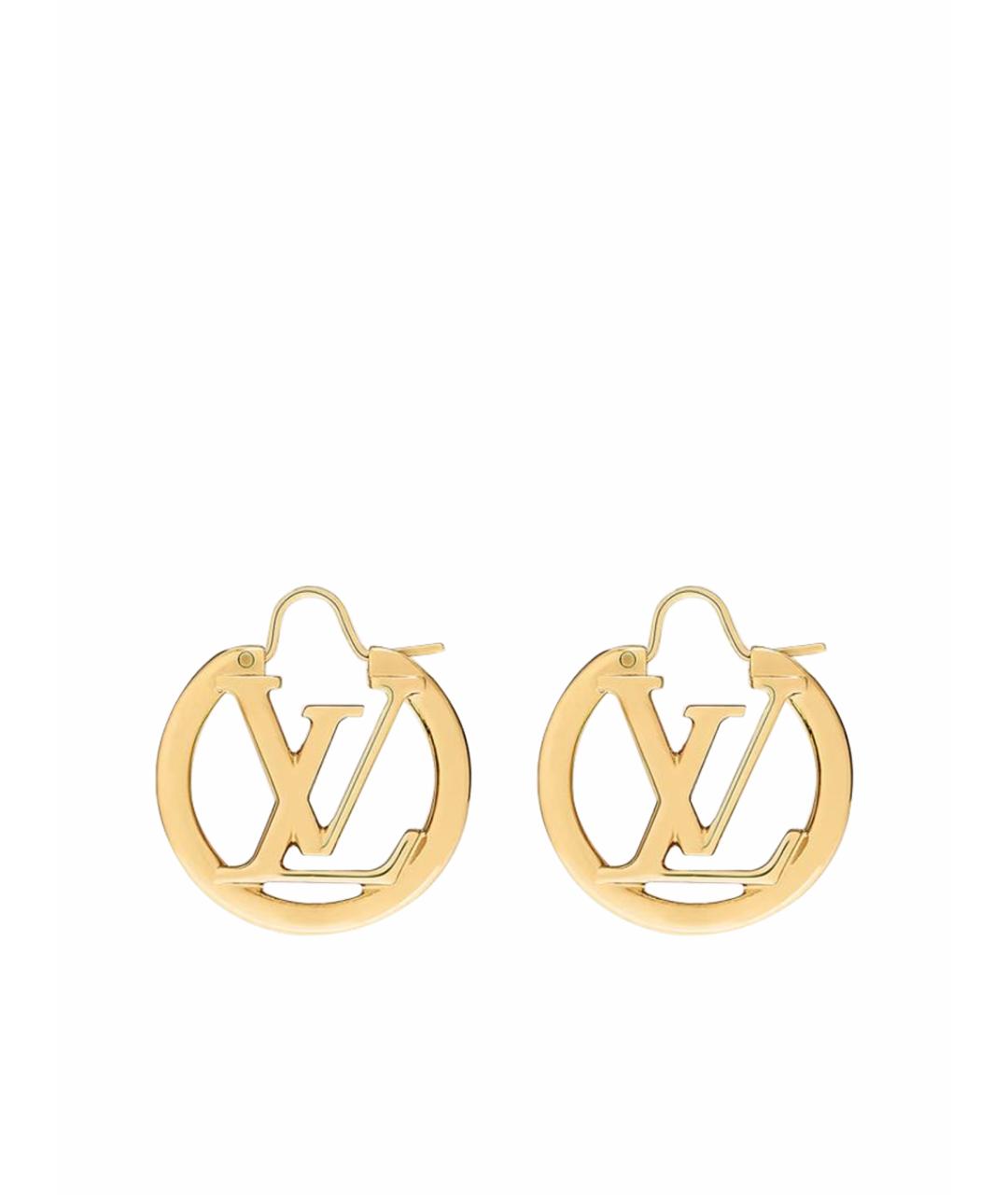 LOUIS VUITTON Золотые металлические серьги, фото 1