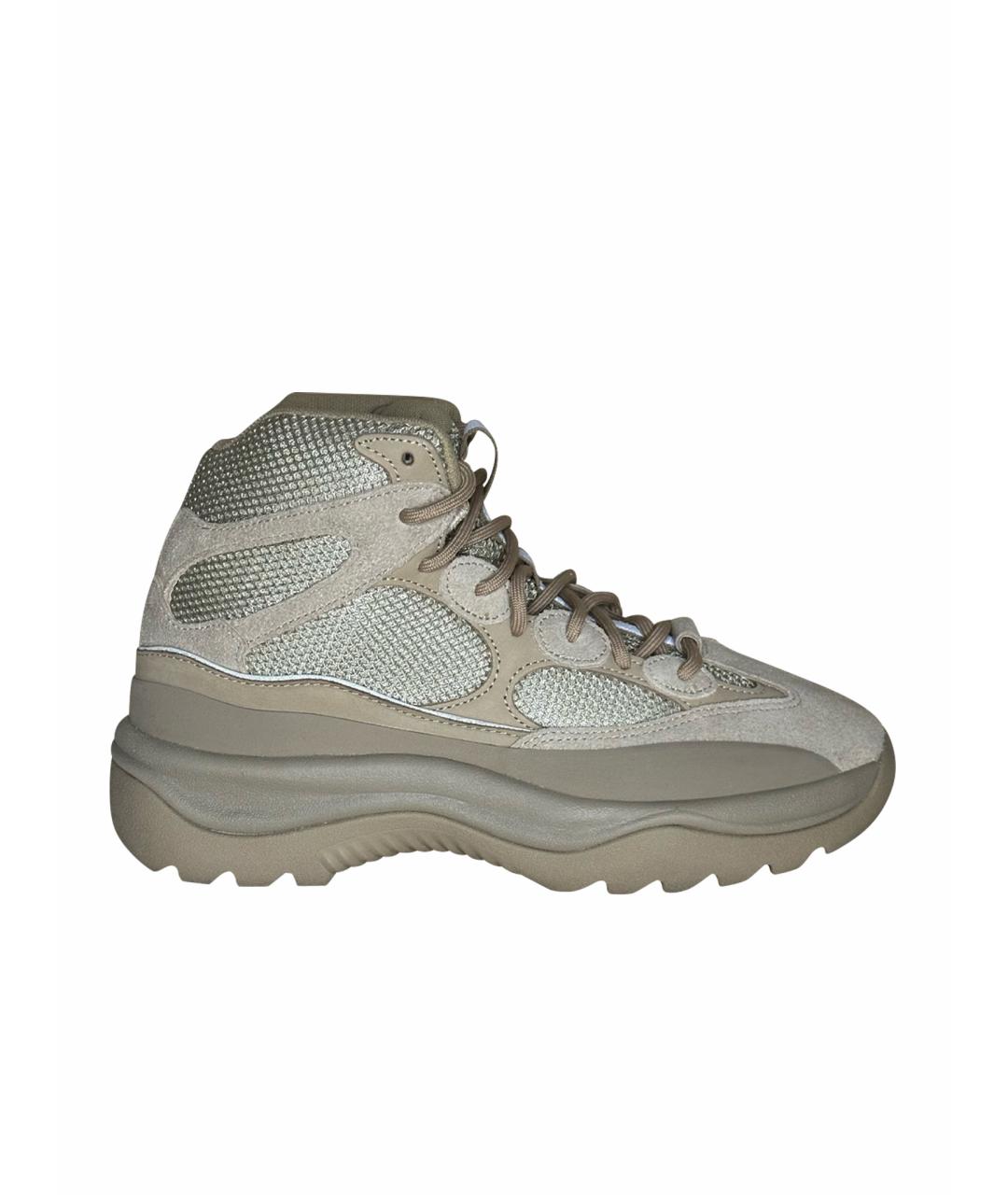 ADIDAS YEEZY Бежевые высокие кроссовки / кеды, фото 1