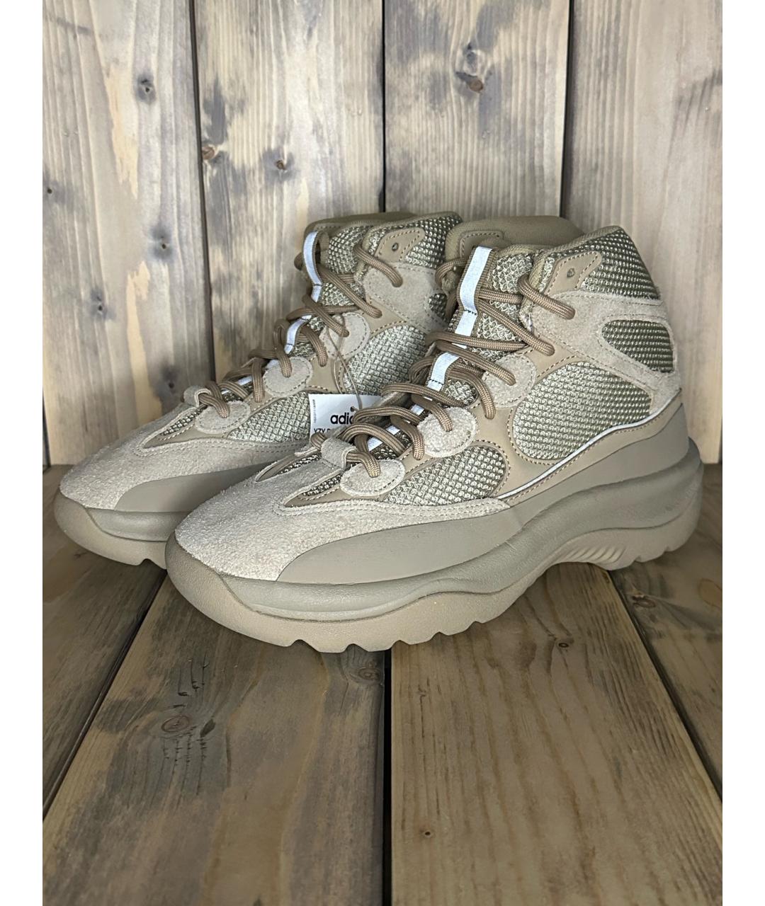 ADIDAS YEEZY Бежевые высокие кроссовки / кеды, фото 2