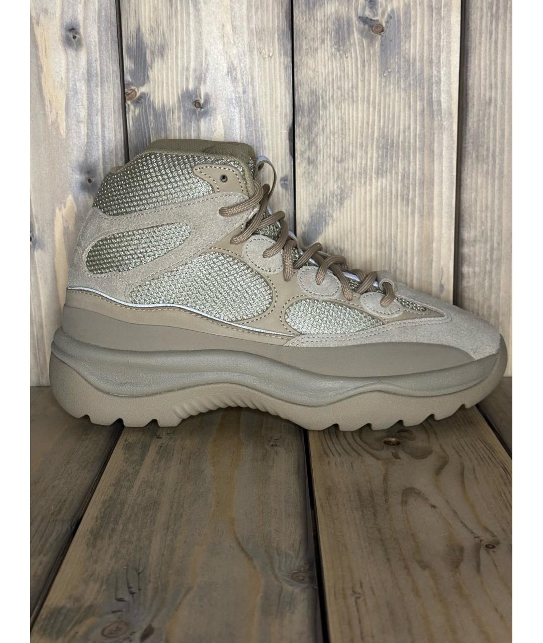 ADIDAS YEEZY Бежевые высокие кроссовки / кеды, фото 7