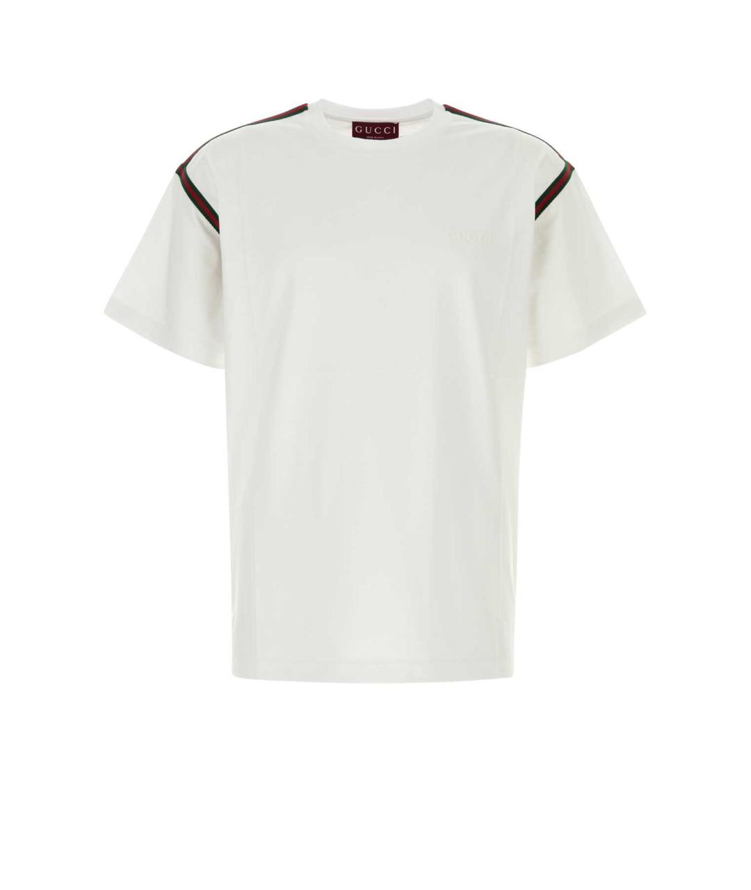 GUCCI Белая хлопковая футболка, фото 1