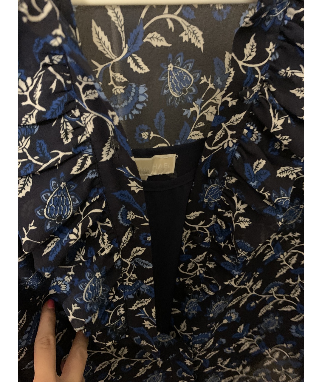 MICHAEL KORS Синяя полиэстеровая рубашка, фото 2