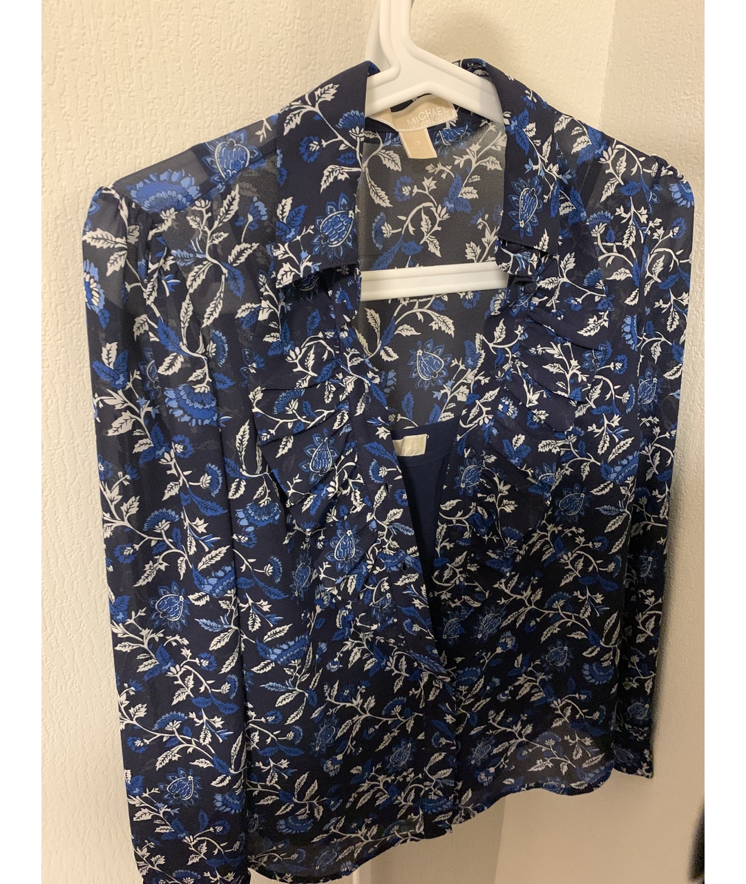 MICHAEL KORS Синяя полиэстеровая рубашка, фото 4