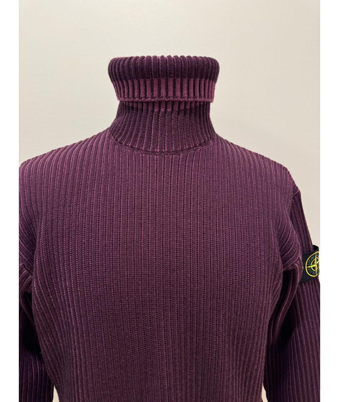 STONE ISLAND Фиолетовая шерстяная водолазка, фото 6