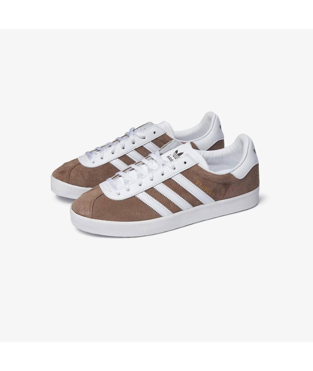 ADIDAS Бежевые замшевые низкие кроссовки / кеды, фото 2