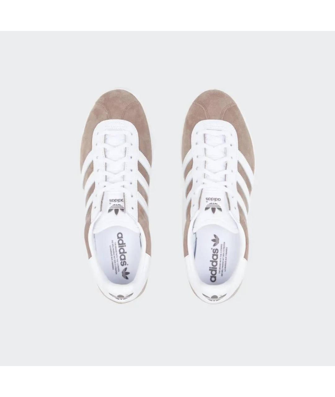 ADIDAS Бежевые замшевые низкие кроссовки / кеды, фото 3