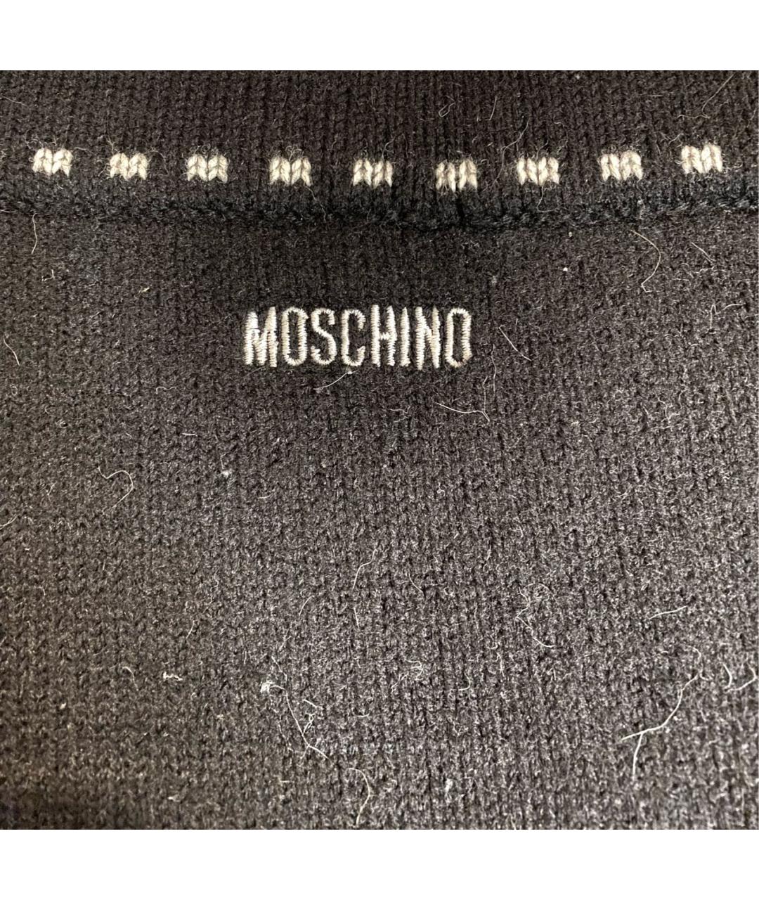 MOSCHINO Черная шерстяная юбка мини, фото 3