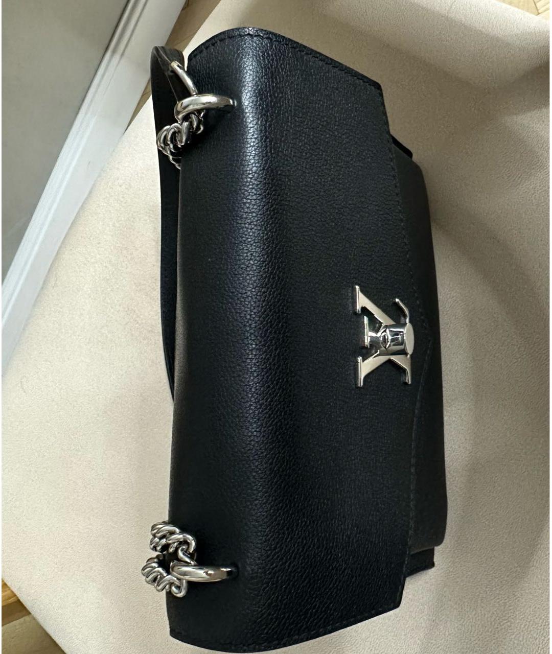 LOUIS VUITTON Черная кожаная сумка через плечо, фото 2