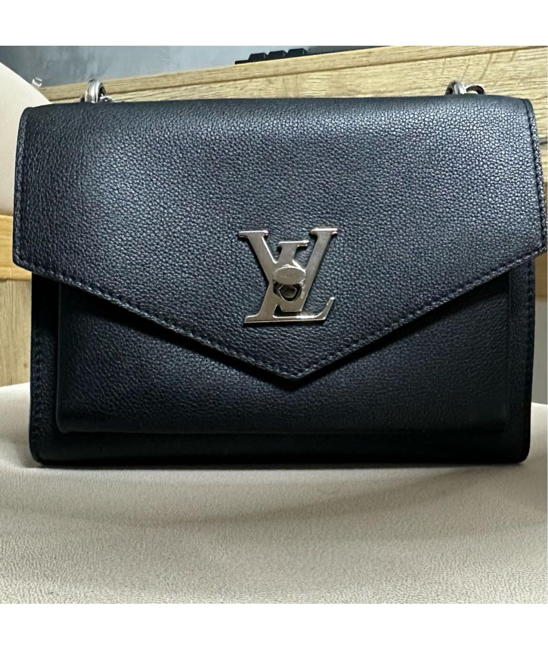 LOUIS VUITTON Черная кожаная сумка через плечо, фото 3