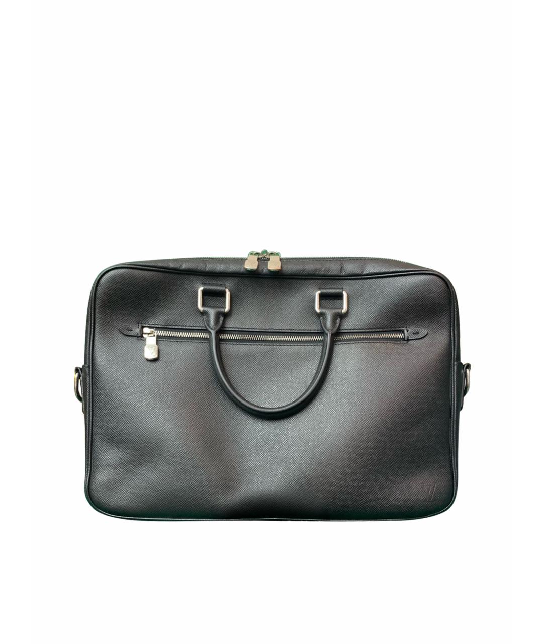 LOUIS VUITTON Черный кожаный портфель, фото 1